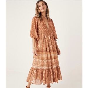 Spell Terracotta Midi Dress